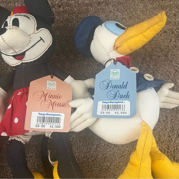 TOKYO DISNEYLAND VINTAGE SET OF PLUSH MICKEY MOUSE MINNIE DONALD DUCK GOOFY PLUT - Picture 8 of 14